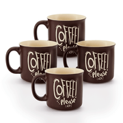 Set de 4 CAPUCCINO CP - SET Chefmaker de Cerámica Grabado 400ml - Chefmaker.com.mx