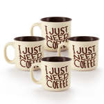 Cargue la imagen en el visor de la galería, Set de 4 CAPUCCINO NC - SET Chefmaker de Cerámica Grabado 400ml - Chefmaker.com.mx
