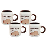 Cargue la imagen en el visor de la galería, Set De 4 Tazas Capibara Lux Chefmaker de Cerámica Grabado 428ml (Maybe) - Chefmaker.com.mx
