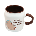 Cargue la imagen en el visor de la galería, Set De 4 Tazas Capibara Lux Chefmaker de Cerámica Grabado 428ml (Slow) - Chefmaker.com.mx
