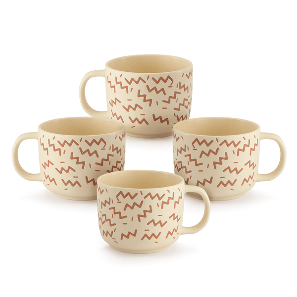 Set de 4 TERRACOTA Z - SET Chefmaker de Cerámica Grabado 400ml - Chefmaker.com.mx