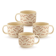 Set de 4 TERRACOTA Z - SET Chefmaker de Cerámica Grabado 400ml - Chefmaker.com.mx