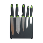Cargue la imagen en el visor de la galería, Set de 5 Cuchillos Canada Chefmaker Acero Inoxidable Con Base Magnética Cubiertos - Chefmaker.com.mx