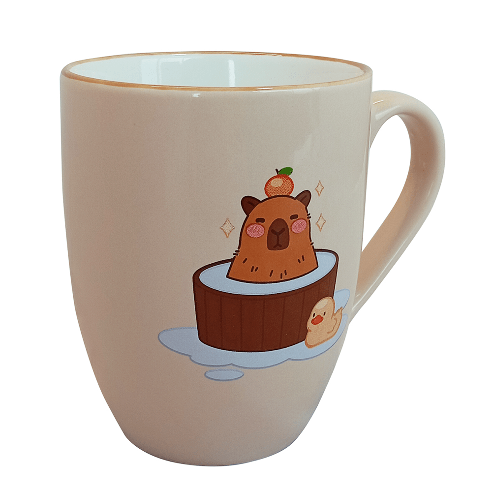 Set De 6 Taza Capibara Chefmaker de Cerámica Grabado 350ml - Chefmaker.com.mx