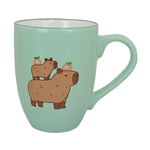 Cargue la imagen en el visor de la galería, Set De 6 Taza Capibara Chefmaker de Cerámica Grabado 350ml - Chefmaker.com.mx
