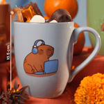 Cargue la imagen en el visor de la galería, Set De 6 Taza Capibara Chefmaker de Cerámica Grabado 350ml - Chefmaker.com.mx
