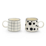 Cargue la imagen en el visor de la galería, Set de 6 Taza DALMATA SET Chefmaker de Cerámica Grabado 400ml - Chefmaker.com.mx
