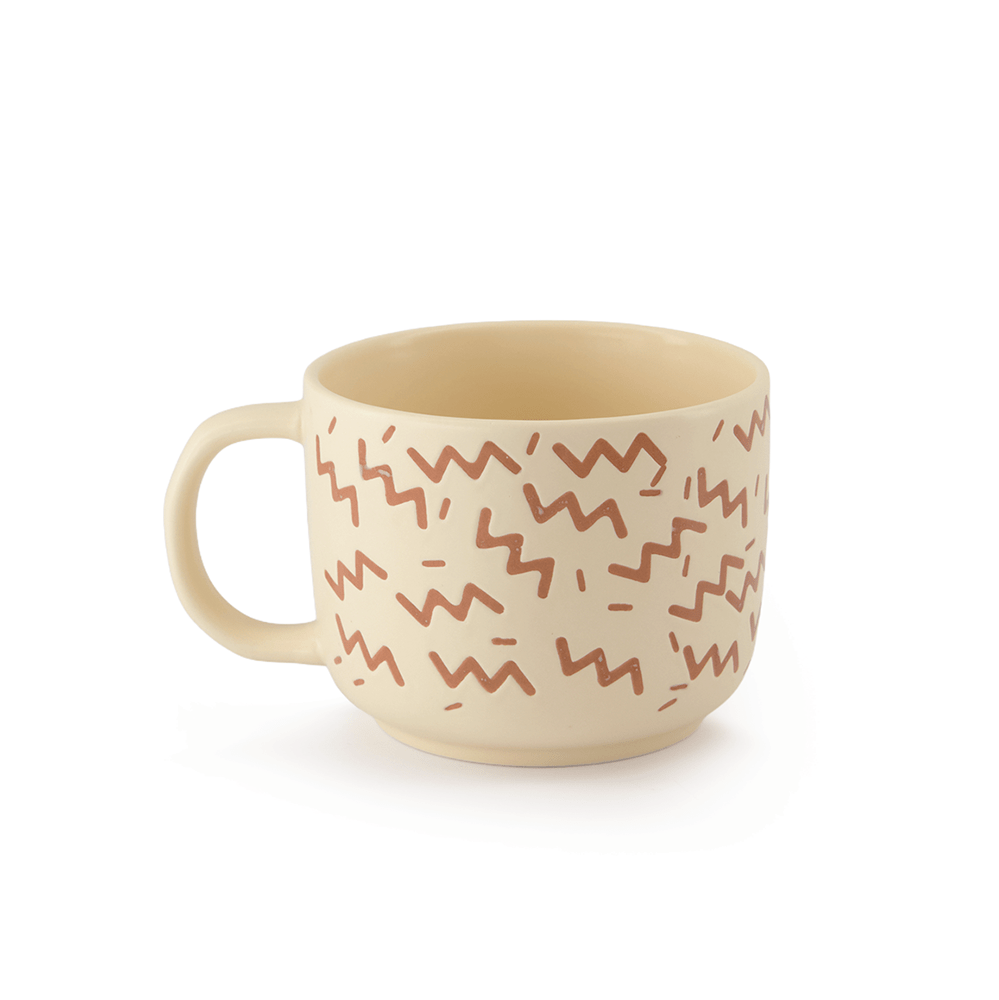 Set de 6 TERRACOTA - SET 2Z+2W+2X Chefmaker de Cerámica Grabado 400ml - Chefmaker.com.mx
