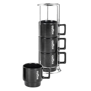 Set Juego de 4 Tazas apilables con rack Romina - Chefmaker.com.mx