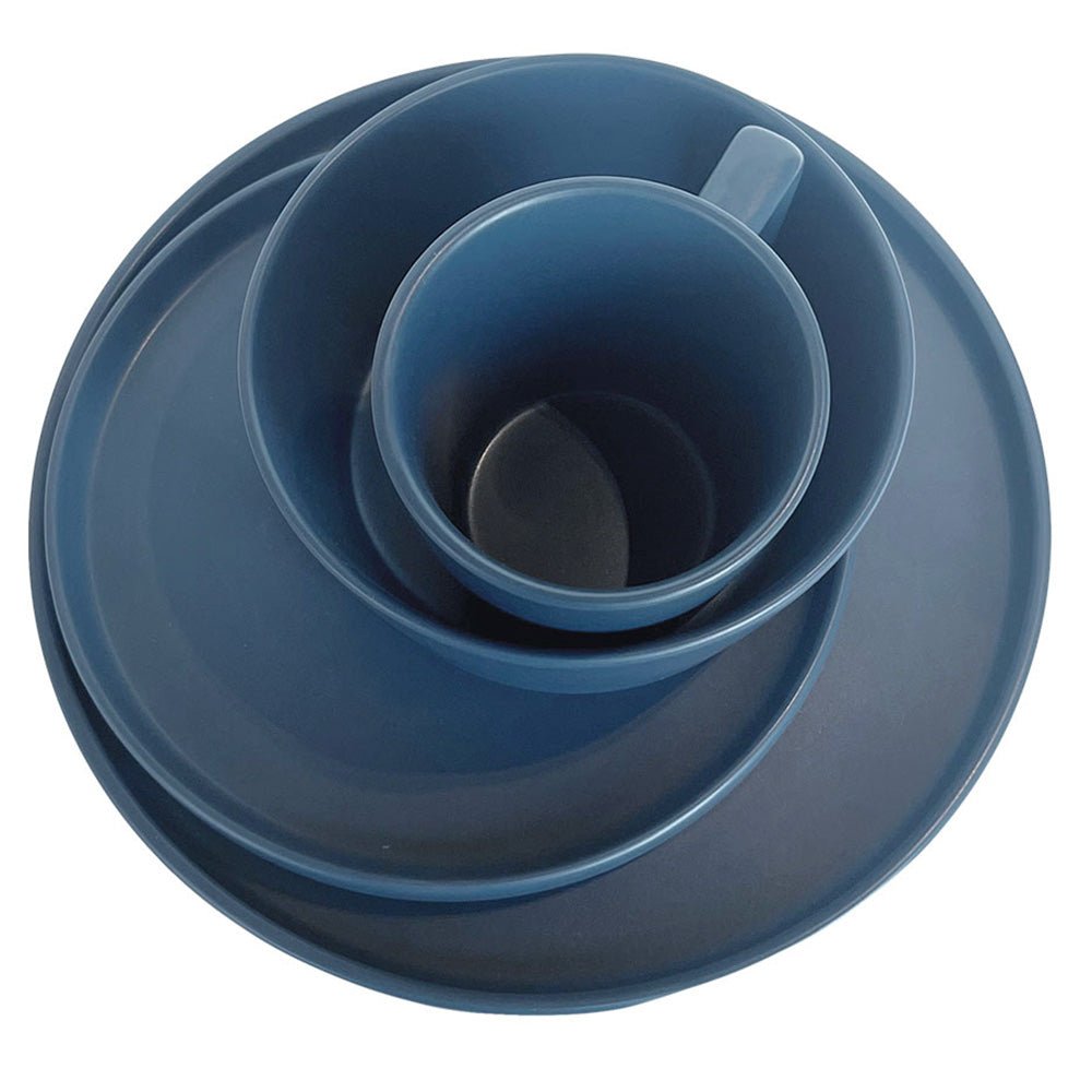 Vajilla Cerámica Praga Chefmaker Azul Para 4 personas 16 Piezas - Chefmaker.com.mx