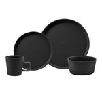 Cargue la imagen en el visor de la galería, Vajilla Cerámica Praga N Chefmaker Negro Para 4 personas 16 Piezas - Chefmaker.com.mx