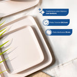 Cargue la imagen en el visor de la galería, Vajilla Cuadrada de Cerámica Sidney BC ChefMaker Para 4 Personas con 12 piezas - Chefmaker.com.mx
