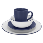 Cargue la imagen en el visor de la galería, Vajilla de Cerámica Atenas Chefmaker Para 4 personas 16 piezas Color azul - Chefmaker.com.mx

