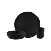 Vajilla de Cerámica Gante Chefmaker 12 Piezas para 4 personas Negro - Chefmaker.com.mx