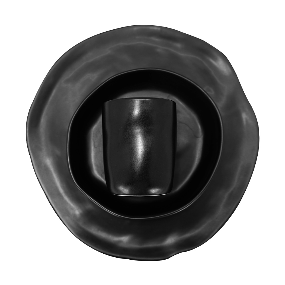 Vajilla de Cerámica Gante Chefmaker 12 Piezas para 4 personas Negro - Chefmaker.com.mx