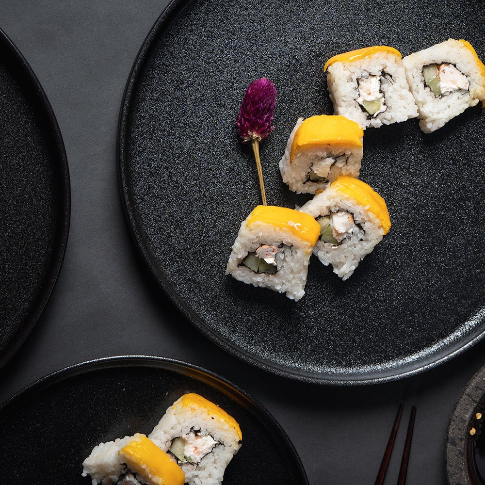 Vajilla de Cerámica Osaka Chefmaker de 16 piezas para 4 Personas Negro - Chefmaker.com.mx