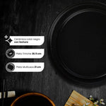 Cargue la imagen en el visor de la galería, Vajilla de Cerámica Osaka Chefmaker de 16 piezas para 4 Personas Negro - Chefmaker.com.mx