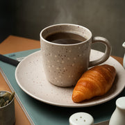 Vajilla de Cerámica Phoenix Chefmaker 16 piezas 4 Personas Gris Salpiado - Chefmaker.com.mx