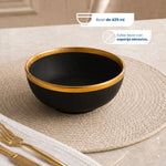 Cargue la imagen en el visor de la galería, Vajilla de Cerámica Rodas N Chefmaker 16 Piezas Para 4 Personas Acabado Mate con borde Dorado - Chefmaker.com.mx