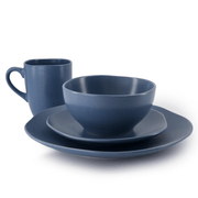 Vajilla de Cerámica Tahoe Chefmaker de 16 Piezas para 4 Personas Azul - Chefmaker.com.mx