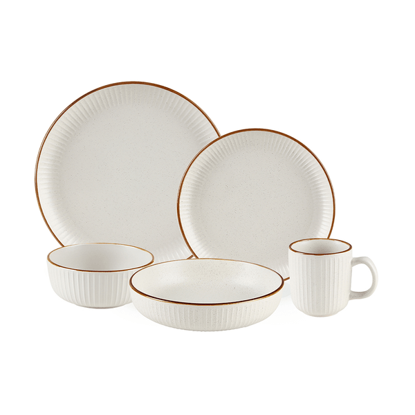 Vajilla de Cerámica Zurich Chefmaker para 4 personas con 20 Pzs - Chefmaker.com.mx