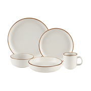 Vajilla de Cerámica Zurich Chefmaker para 4 personas con 20 Pzs - Chefmaker.com.mx