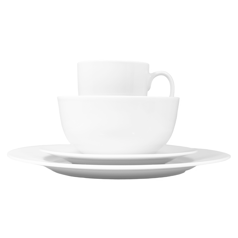 Vajilla de Porcelana Quebec Chefmaker para 4 Personas 16 Piezas Color Blanco - Chefmaker.com.mx