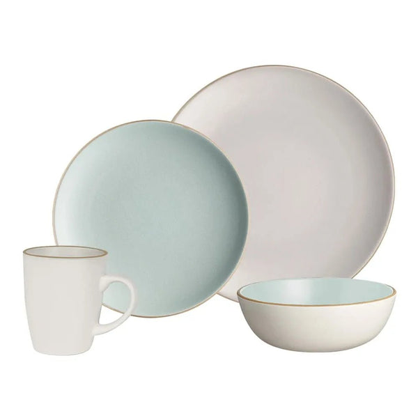 Vajilla Redonda 16 piezas para 4 personas AURA - Chefmaker.com.mx